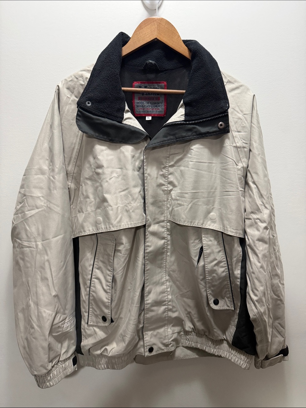 Viking Golf Y2K Men's Light Beige Jacket Size XL 30.5x25